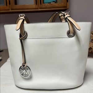 Michael Kors Cream Tote. Sold without scarf.